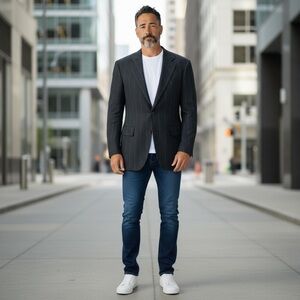 polo ralph lauren jacket blazer vintage 80’ dark gray 38r wool single vent